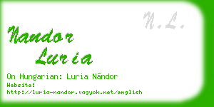 nandor luria business card